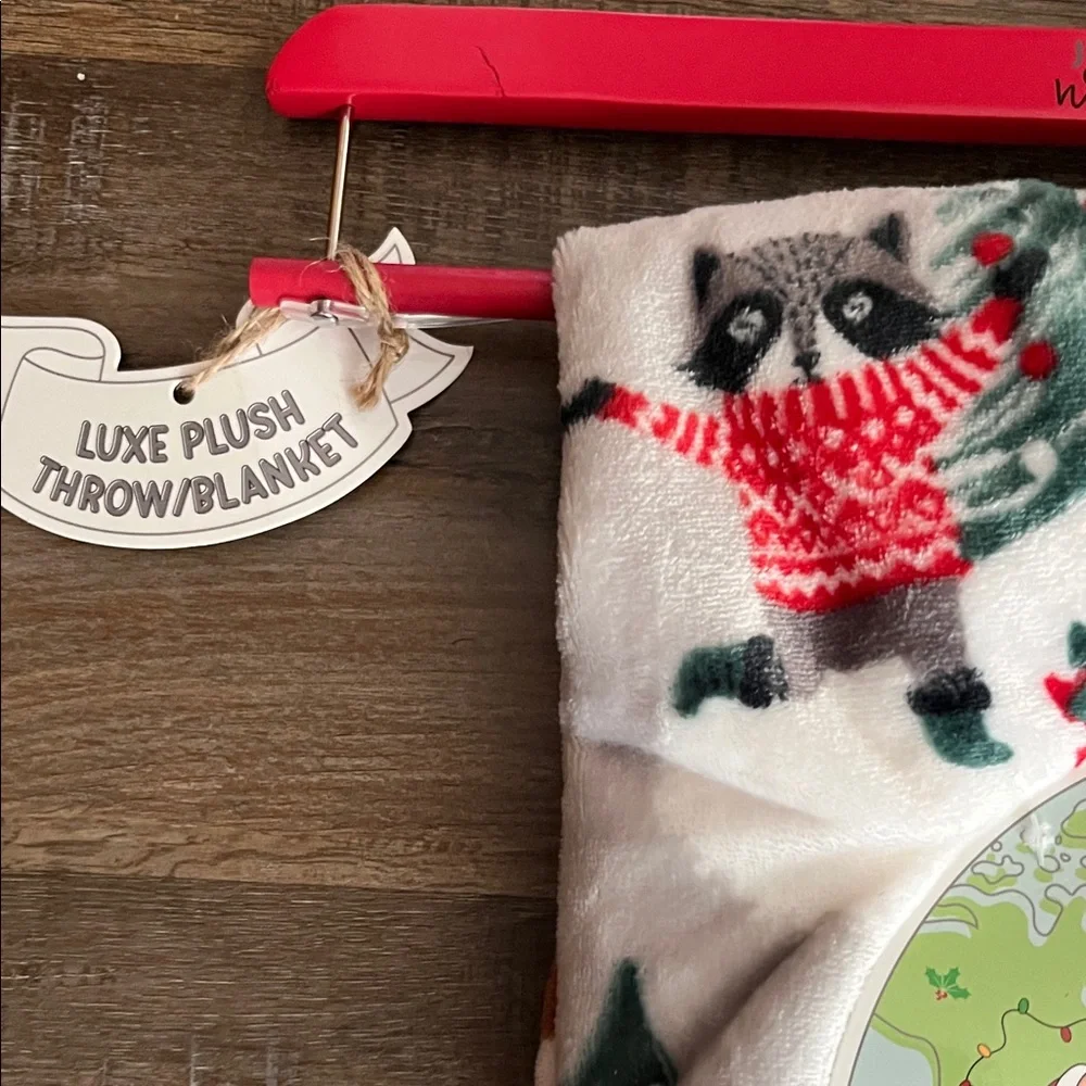 Joy to the World Holiday Plush Throw Blanket